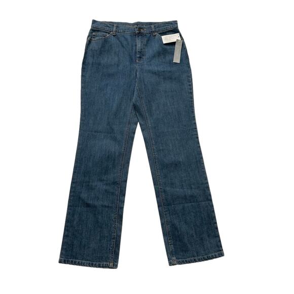 Charter Club Laura Fit Blue Wash Straight Leg Pants Jeans Size 6 NEW - Picture 1 of 12